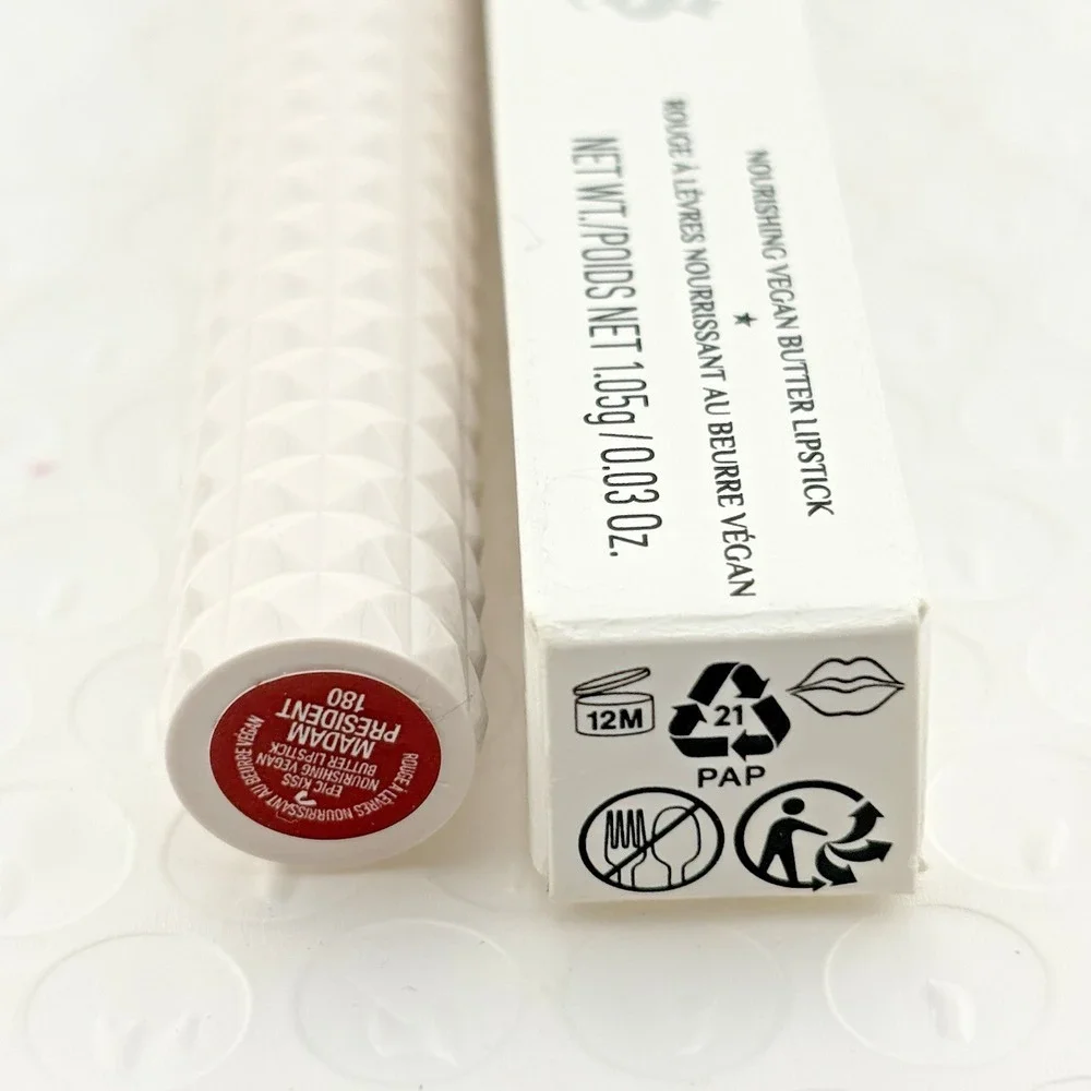 Kat Von D Epic Kiss Lipstick 'Madam President' Deep Crimson Red NIB Full Sz